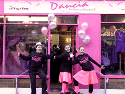 Young dancers provide entertainment at the Launch of Dancia's new Reading shop