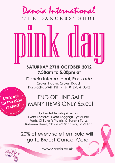 Dancia Brighton to Hold 'Pink Day' Sale in Aid of Breast Cancer Care