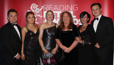 The Dancia Reading Team celebrate their win at the Reading Retail Awards 2013
