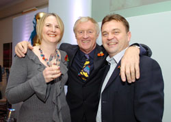 Jude and Richard Chapman from Dancia Reading with 'Pride of Reading Awards' presenter Chris Tarrant